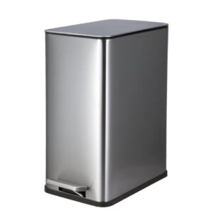 Papelera JUST HOME COLLECTION, Acero Inoxidable Plateado, 10L