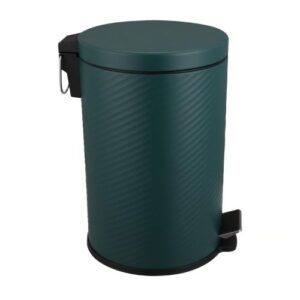 Papelera JUST HOME COLLECTION, Metal y Plástico Verde, 12L