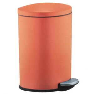 Papelera JUST HOME COLLECTION, Metal y Plástico Naranjo, 7L