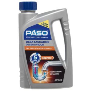 Desatascador Gel PASO para Tuberías y Desagües 1 L Botella
