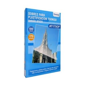 Láminas Micas HAND Termolaminadora Oficio 175 Micrones 100 Unidades SC