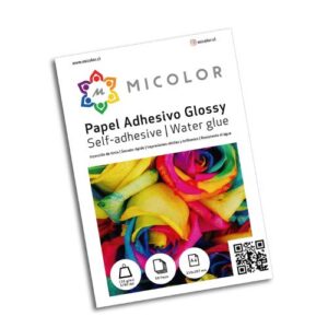 Papel Adhesivo MICOLOR Brillante A4 135g 50 Hojas - Imagen 3
