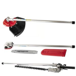 Multifuncional CASTOR Cortaseto, Podador de altura, Desbrozadora, Disco de corte, 2HP, 50cc, 2 tiempos. - Imagen 3