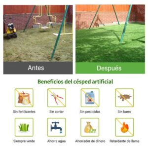 Pasto Sintético JUST HOME COLLECTION 7MM 1x5M. - Imagen 3