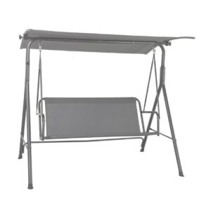 Sillón Columpio de Terraza JUST HOME COLLECTION, material Poly/Text, con capacidad para 3 personas.