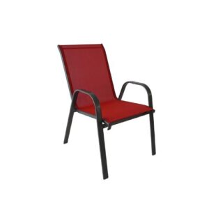 Silla de Terraza JUST HOME COLLECTION Sling, color Roja. - Imagen 3