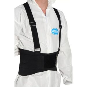 Faja lumbar REDLINE, color negro, talla XL.