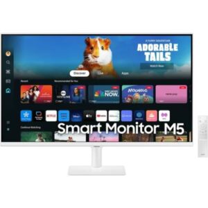 Monitor Samsung  27", FHD, 60Hz, Plano, Smart, HDMI USB WiFi Bluetooth Audio, White