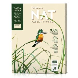 Papel Fotocopia Carta Ecológico Natural sin Blanqueamiento 75 g – NAT (500 Hojas)