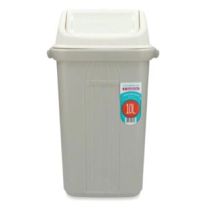 Basurero Plástico Sanremo con Tapa Vaivén – 10 L, Compacto y Reciclable