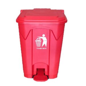 Basurero Plástico con Tapa y Pedal Equiptrader – 50 L, Rojo