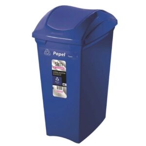 Basurero Plástico con Tapa Vaivén San Remo – 40 L, Azul