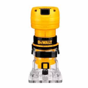 Rebajadora de Palma DEWALT 450W Incluye Base Fija, Collet 1/4", Collet 1/2" y 2 Guías de Corte Recto