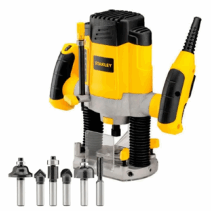 Rebajadora STANLEY 1200W SRR1200-B2C Con Fresas, Mordazas y Puerto de Extracción de Polvo