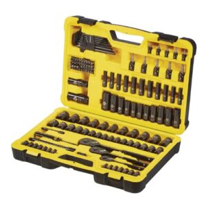 Set Mecánico Cromado STANLEY 150 Piezas 1/4, 1/2, 3/8" - Imagen 3