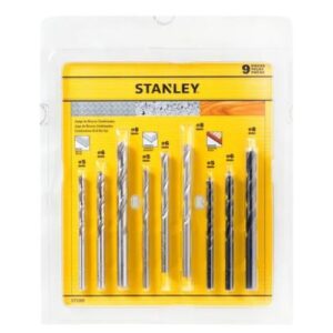 Set Brocas Combinadas STANLEY 9 Piezas Metal, Madera y Concreto