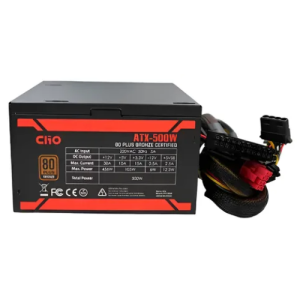 PCTronix Clio 500W 80 Plus Bronze ATX Power Supply - Imagen 3