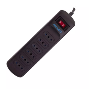 Alargador Protector Sobrevoltaje PHILCO 918J 6 Posiciones 1.5 Metros con Switch - Imagen 3