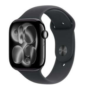 Apple Watch Smartwatch  Series 11 de 46mm GPS, aluminio Jet Black, Black Sport Band M/L